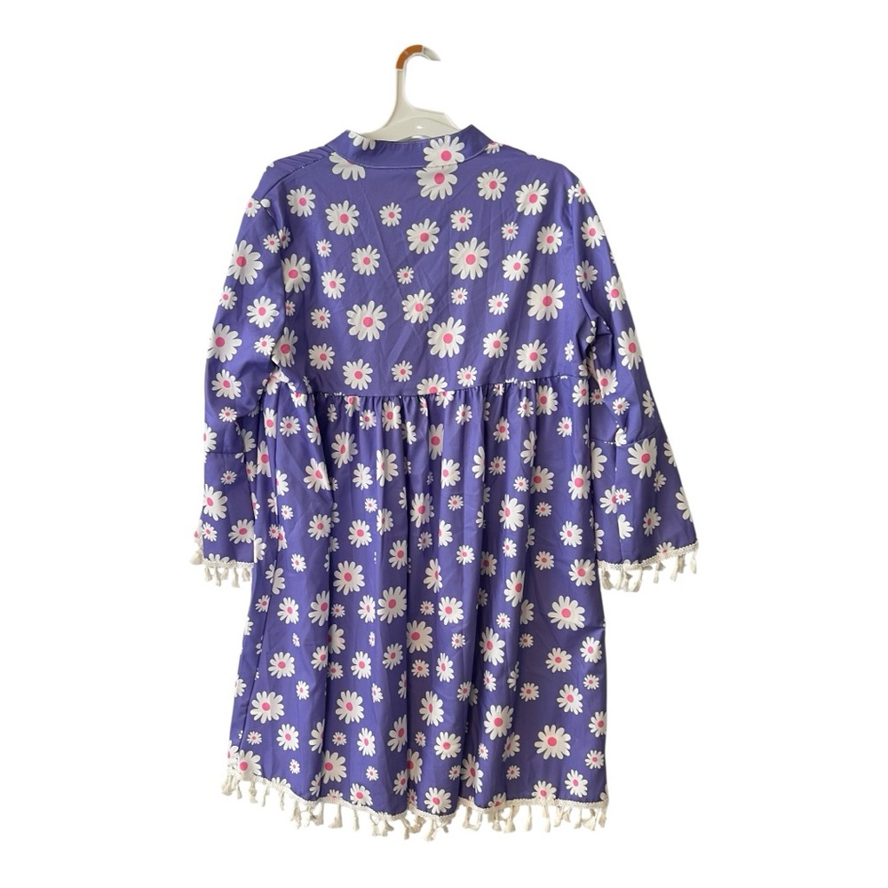 Purple Floral Sundress- M - Picture 3 of 10